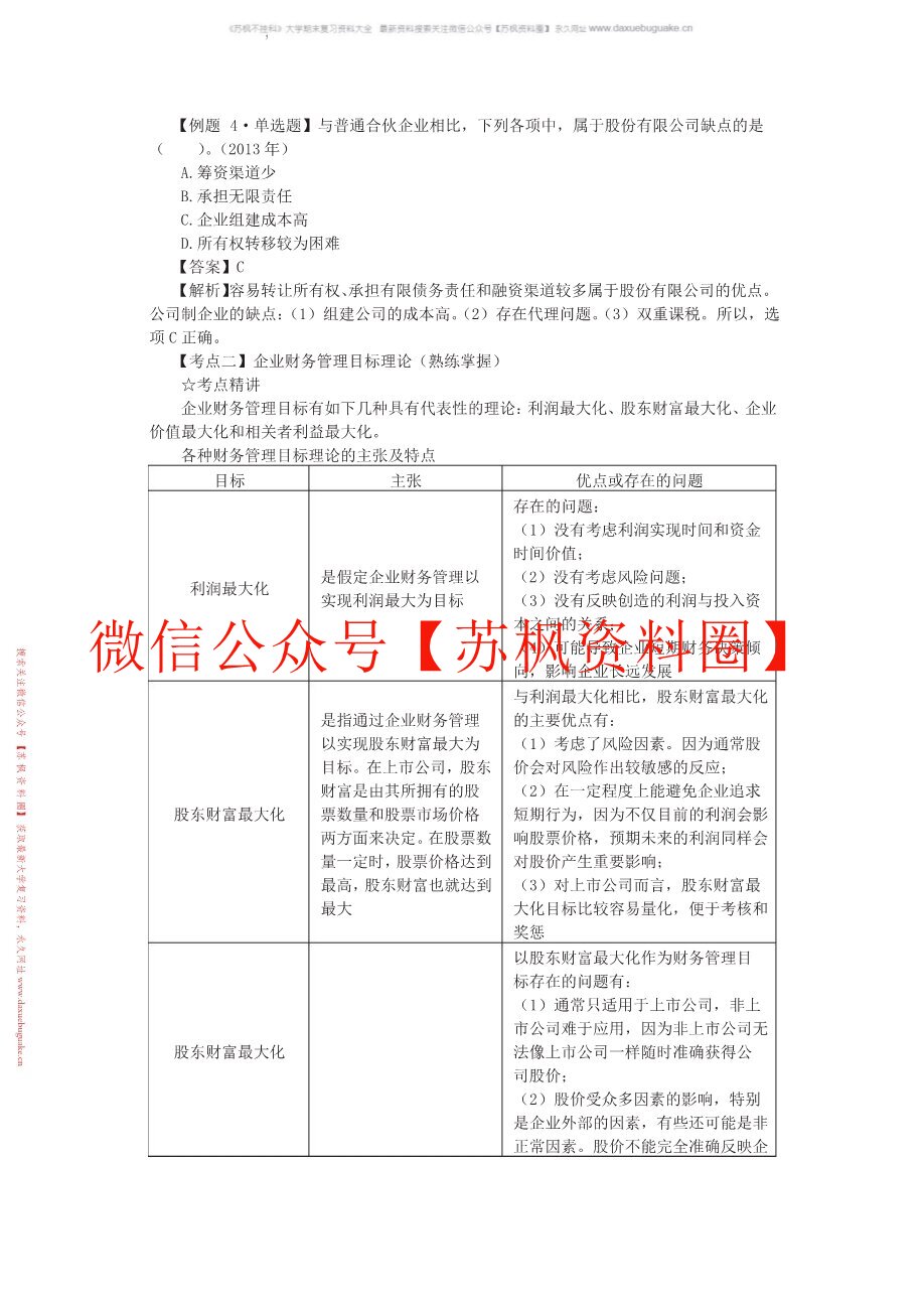 初级财务管理